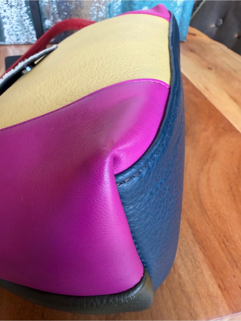 Soruka‎ Dopamine Dressing Recycled Leather Colorblock Bag (EUC) - Picture 9 of 12